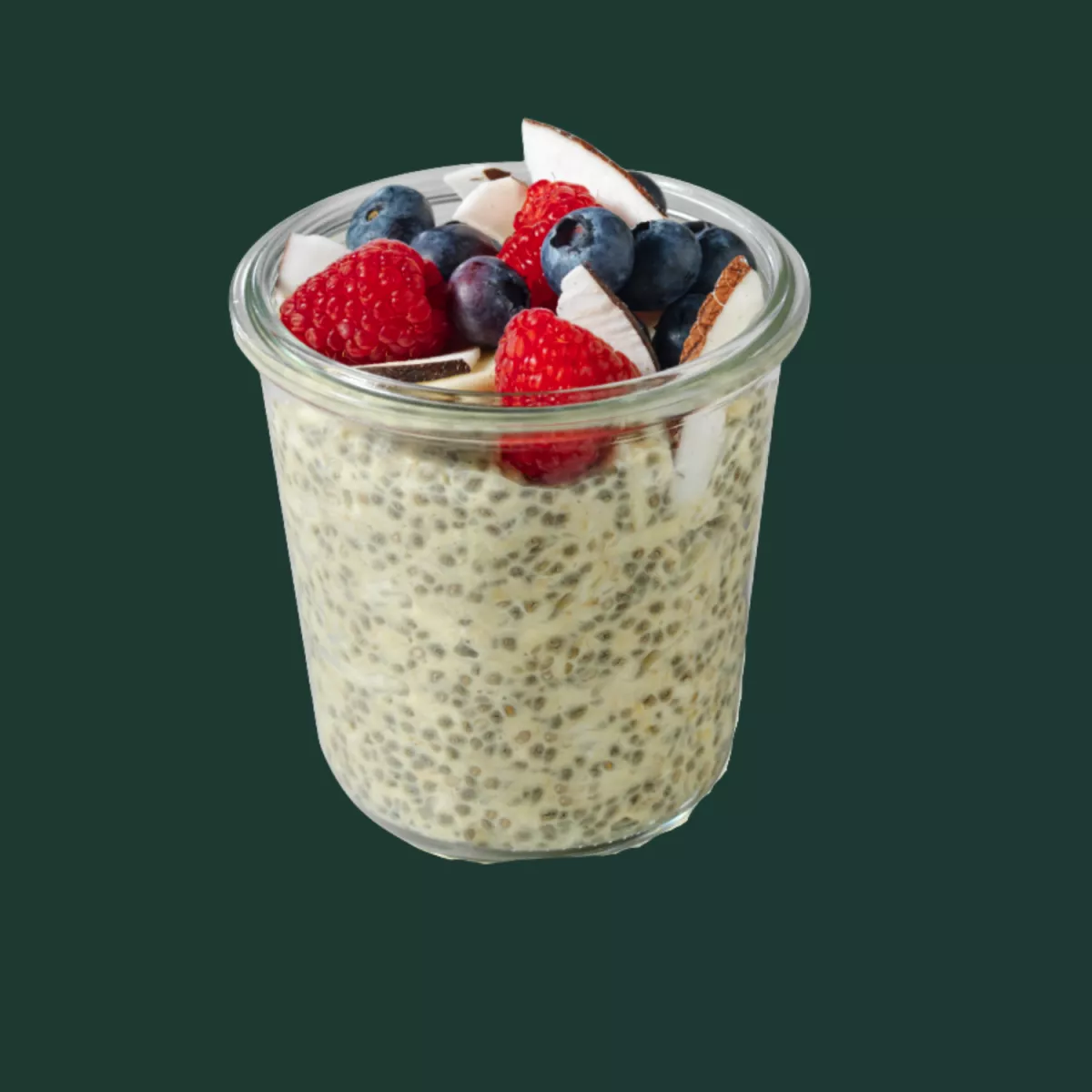 Chiapudding med banan ogbær