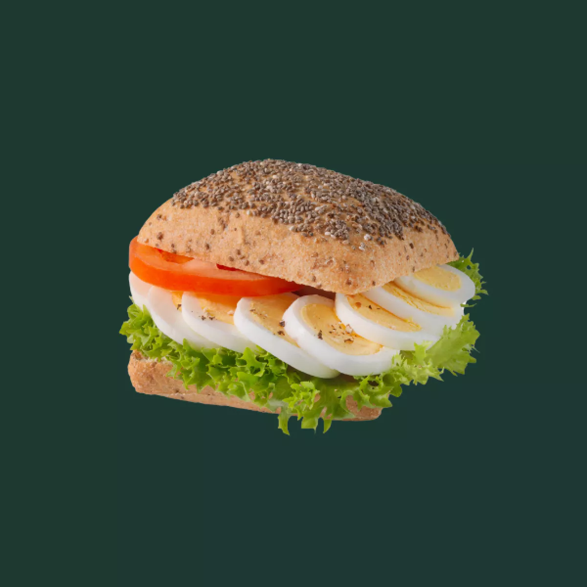 Havre- og chiabrix med egg og tomat